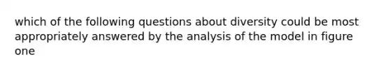 which of the following questions about diversity could be most appropriately answered by the analysis of the model in figure one