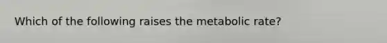 Which of the following raises the metabolic rate?