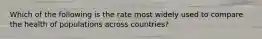 Which of the following is the rate most widely used to compare the health of populations across countries?