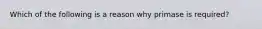 Which of the following is a reason why primase is required?