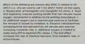 Which of the following are reasons why EPOC is related to O2 deficit (i.e. why we used to call it O2 debt)? Select all that apply. a. Resaturation of hemoglobin and myoglobin O2 stores. b. Heart and respiratory muscles working harder than rest elevate tissues oxygen consumption in addition to the working musculature. c. An additional oxygen cost is required post exercise to facilitate the removal of lactate by oxidation. d. Elevated catecholamines (norepinephrine and epinephrine) are elevate post exercise, increasing metabolic rate. e. Additional oxygen is needed to make extra ATP to replenish PCr stores. f. The Q10 effect increases the rate of chemical reactions, thus metabolic rate, in active tissues.