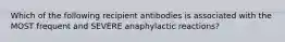 Which of the following recipient antibodies is associated with the MOST frequent and SEVERE anaphylactic reactions?