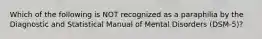 Which of the following is NOT recognized as a paraphilia by the Diagnostic and Statistical Manual of Mental Disorders (DSM-5)?