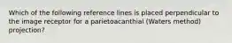 Which of the following reference lines is placed perpendicular to the image receptor for a parietoacanthial (Waters method) projection?