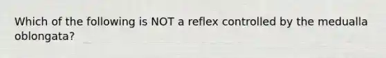 Which of the following is NOT a reflex controlled by the medualla oblongata?