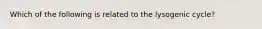Which of the following is related to the lysogenic cycle?