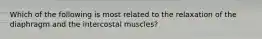 Which of the following is most related to the relaxation of the diaphragm and the intercostal muscles?