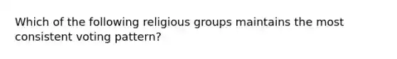 Which of the following religious groups maintains the most consistent voting pattern?