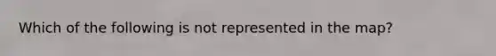 Which of the following is not represented in the map?