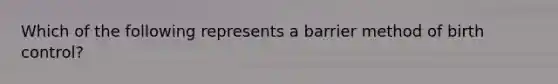 Which of the following represents a barrier method of birth control?