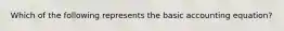 Which of the following represents the basic accounting equation?