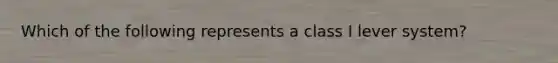 Which of the following represents a class I lever system?