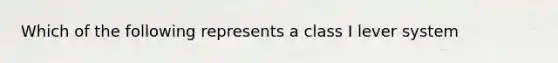 Which of the following represents a class I lever system