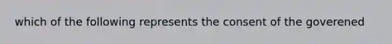 which of the following represents the consent of the goverened