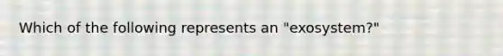 Which of the following represents an "exosystem?"