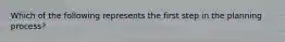 Which of the following represents the first step in the planning process?