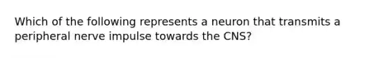 Which of the following represents a neuron that transmits a peripheral nerve impulse towards the CNS?