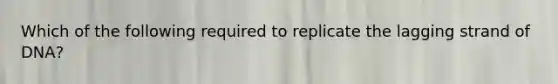 Which of the following required to replicate the lagging strand of DNA?