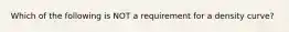 Which of the following is NOT a requirement for a density curve?