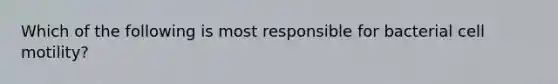 Which of the following is most responsible for bacterial cell motility?