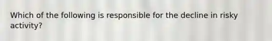 Which of the following is responsible for the decline in risky activity?