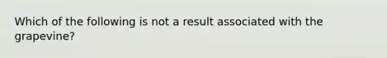 Which of the following is not a result associated with the grapevine?