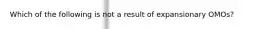 Which of the following is not a result of expansionary OMOs?