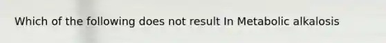 Which of the following does not result In Metabolic alkalosis