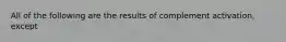 All of the following are the results of complement activation, except