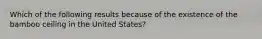 Which of the following results because of the existence of the bamboo ceiling in the United States?