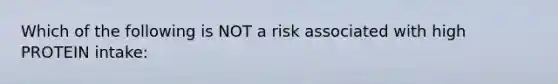 Which of the following is NOT a risk associated with high PROTEIN intake: