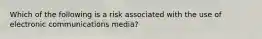 Which of the following is a risk associated with the use of electronic communications media?