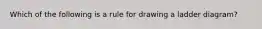 Which of the following is a rule for drawing a ladder diagram?