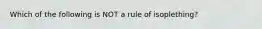 Which of the following is NOT a rule of isoplething?