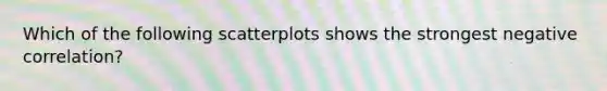 Which of the following scatterplots shows the strongest negative correlation?
