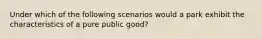 Under which of the following scenarios would a park exhibit the characteristics of a pure public good?