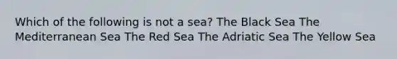 Which of the following is not a sea? The Black Sea The Mediterranean Sea The Red Sea The Adriatic Sea The Yellow Sea