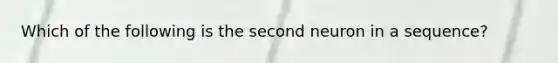 Which of the following is the second neuron in a sequence?