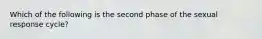 Which of the following is the second phase of the sexual response cycle?