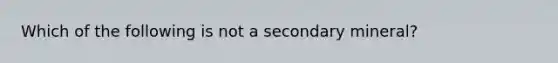 Which of the following is not a secondary mineral?