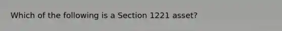 Which of the following is a Section 1221 asset?