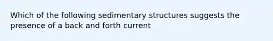 Which of the following sedimentary structures suggests the presence of a back and forth current