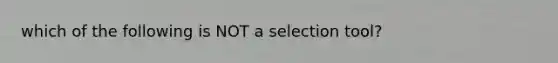 which of the following is NOT a selection tool?