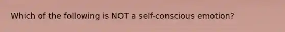 Which of the following is NOT a self-conscious emotion?