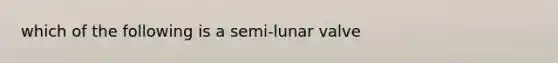 which of the following is a semi-lunar valve