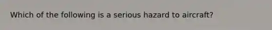 Which of the following is a serious hazard to aircraft?