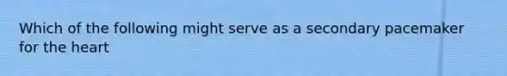 Which of the following might serve as a secondary pacemaker for the heart