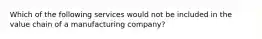 Which of the following services would not be included in the value chain of a manufacturing company?