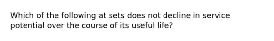 Which of the following at sets does not decline in service potential over the course of its useful life?