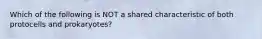 Which of the following is NOT a shared characteristic of both protocells and prokaryotes?